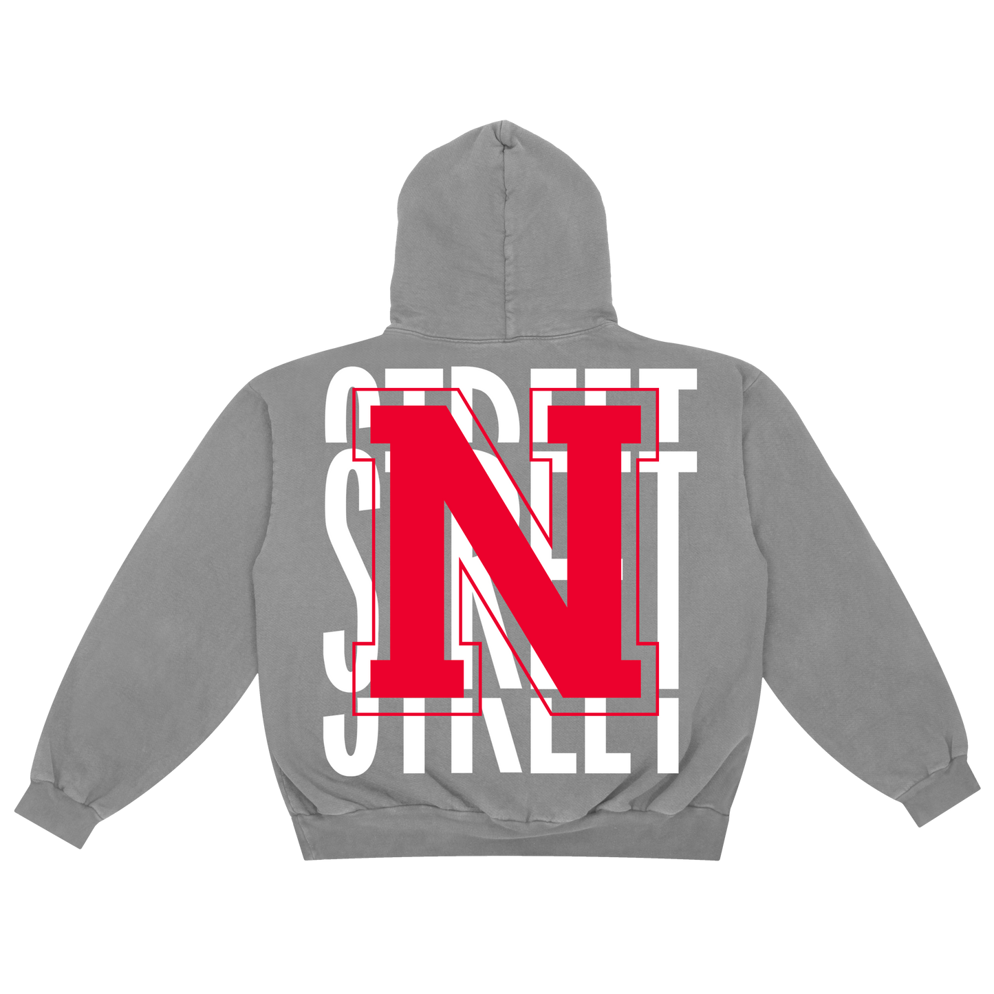 Oversize Baggy Grey Studded Hoodie