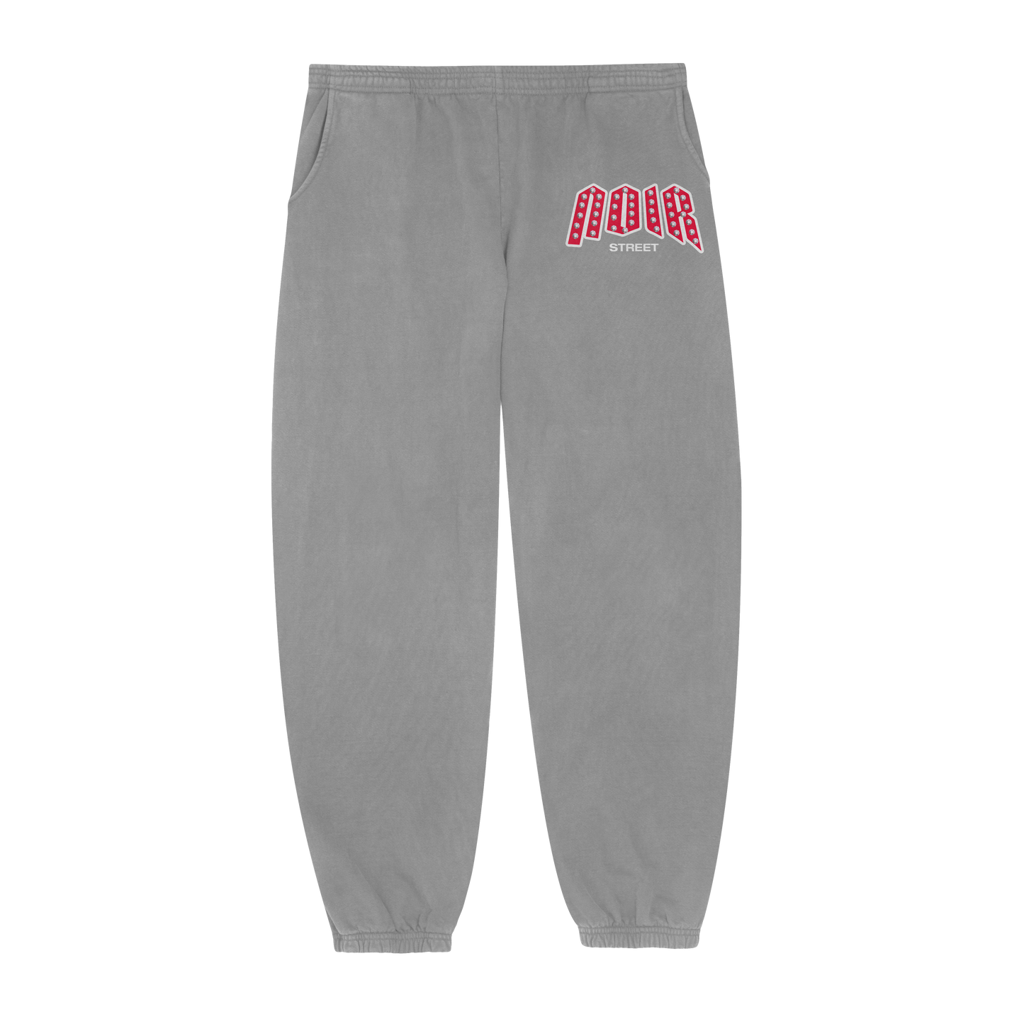 Oversize Baggy Black Studded Sweats