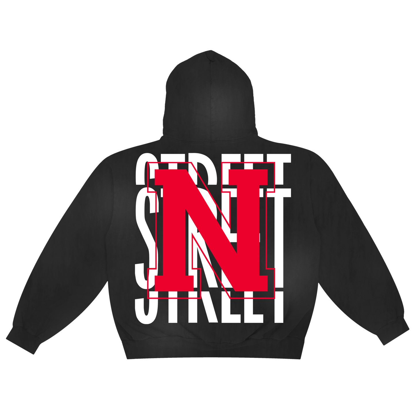 Oversize Baggy Black Studded Hoodie