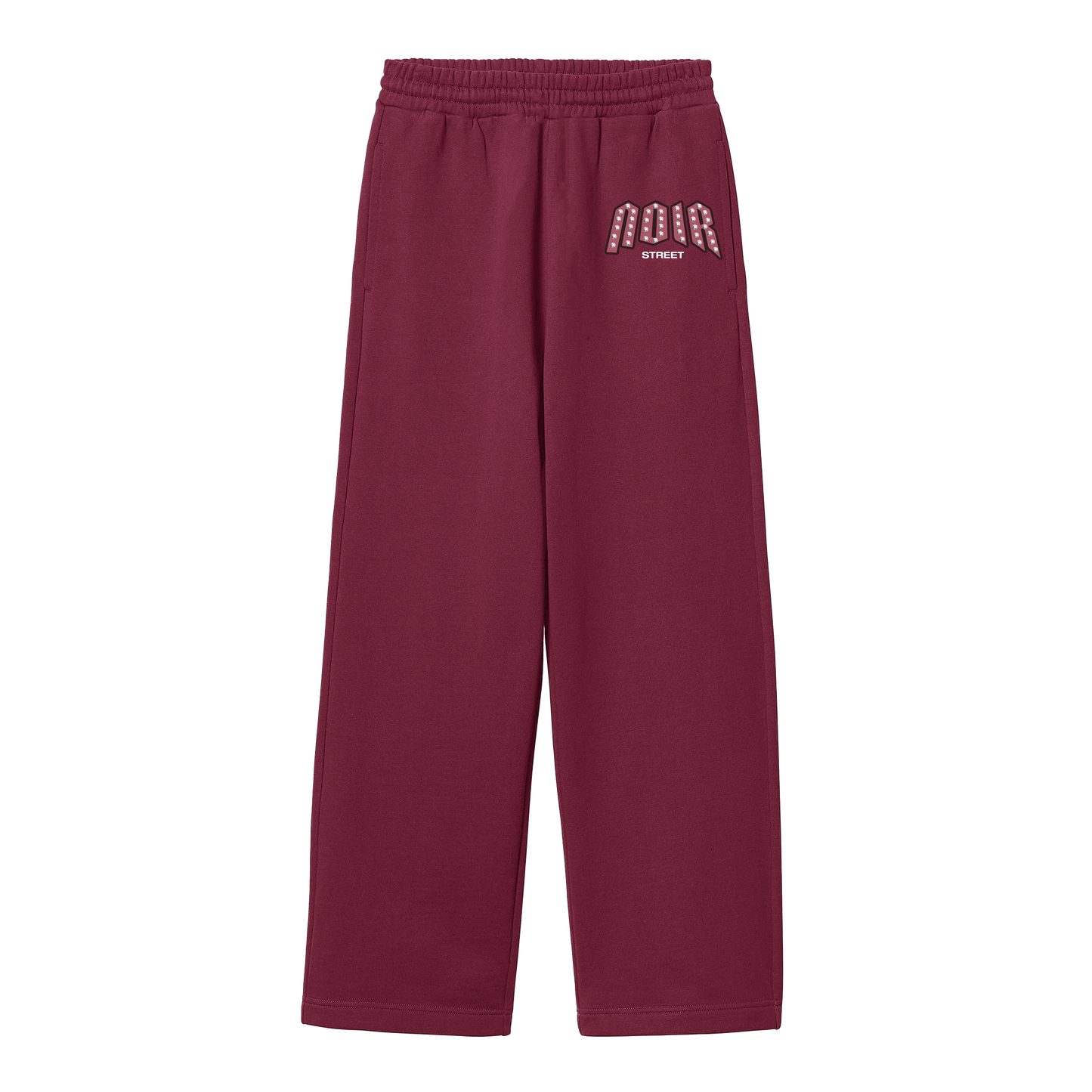 Burgundy Studded Sweats