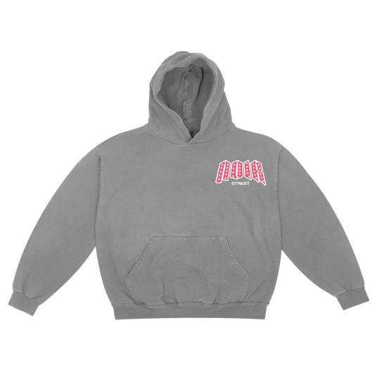 Oversize Baggy Grey Studded Hoodie