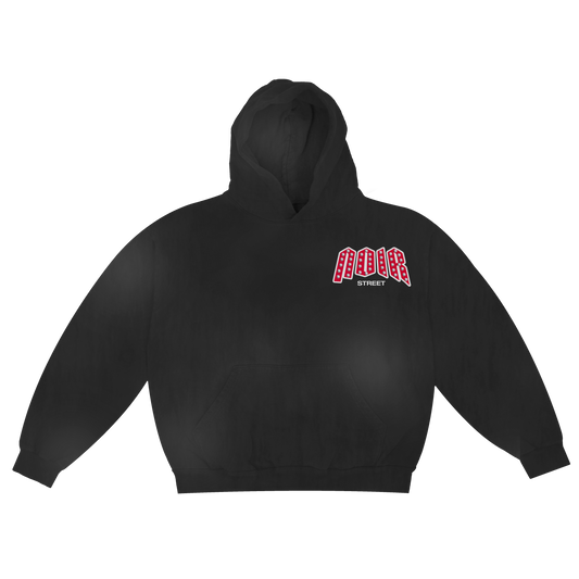 Oversize Baggy Black Studded Hoodie