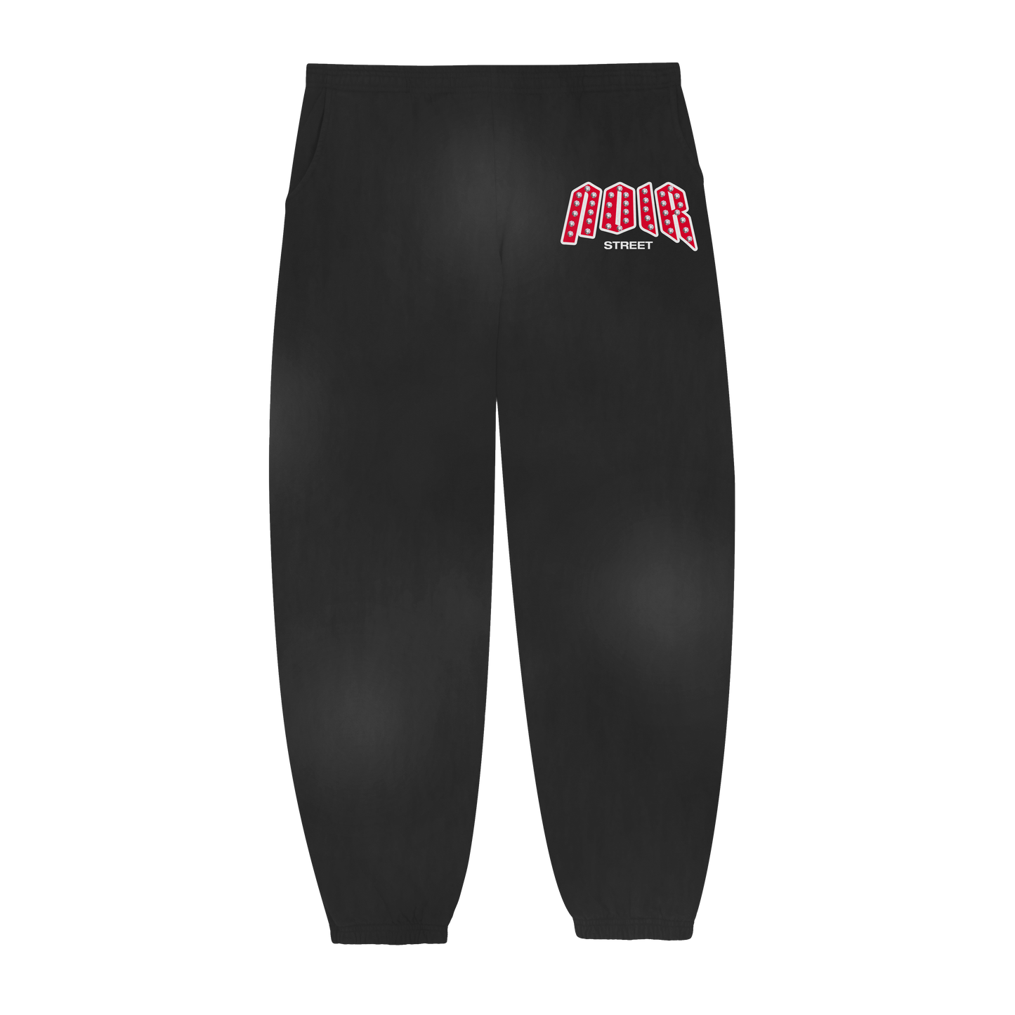 Oversize Baggy Black Studded Sweats